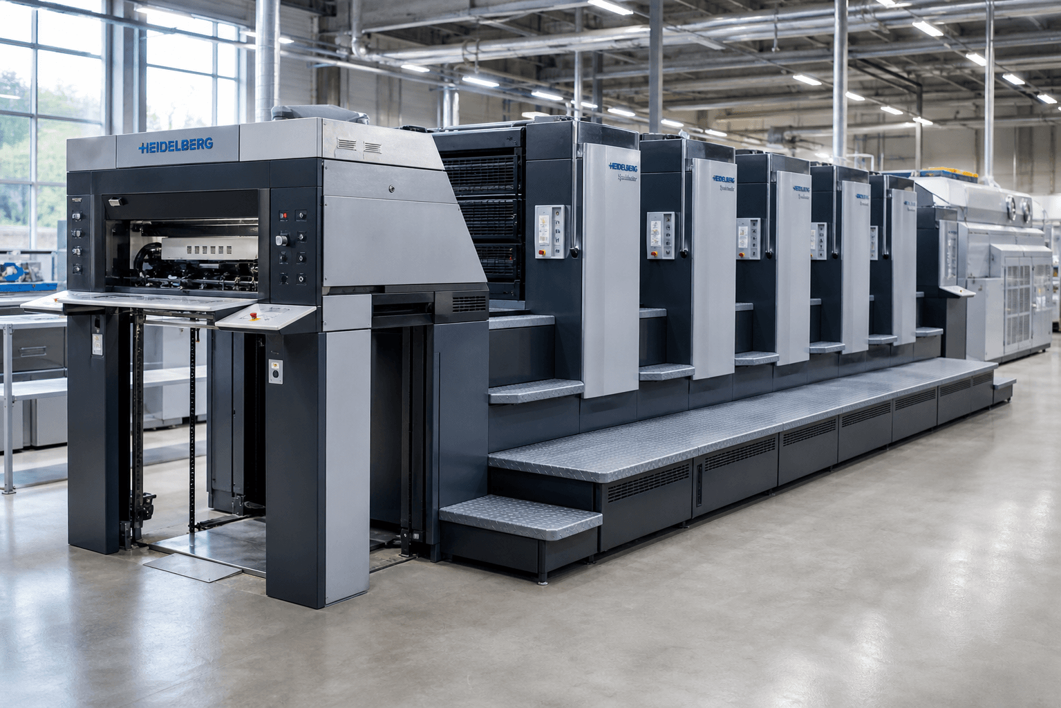 Heidelberg SM102 — 6 colour with inline coater